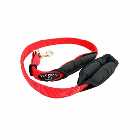 Tre Ponti Padded Double Handle Red Dog Leads
