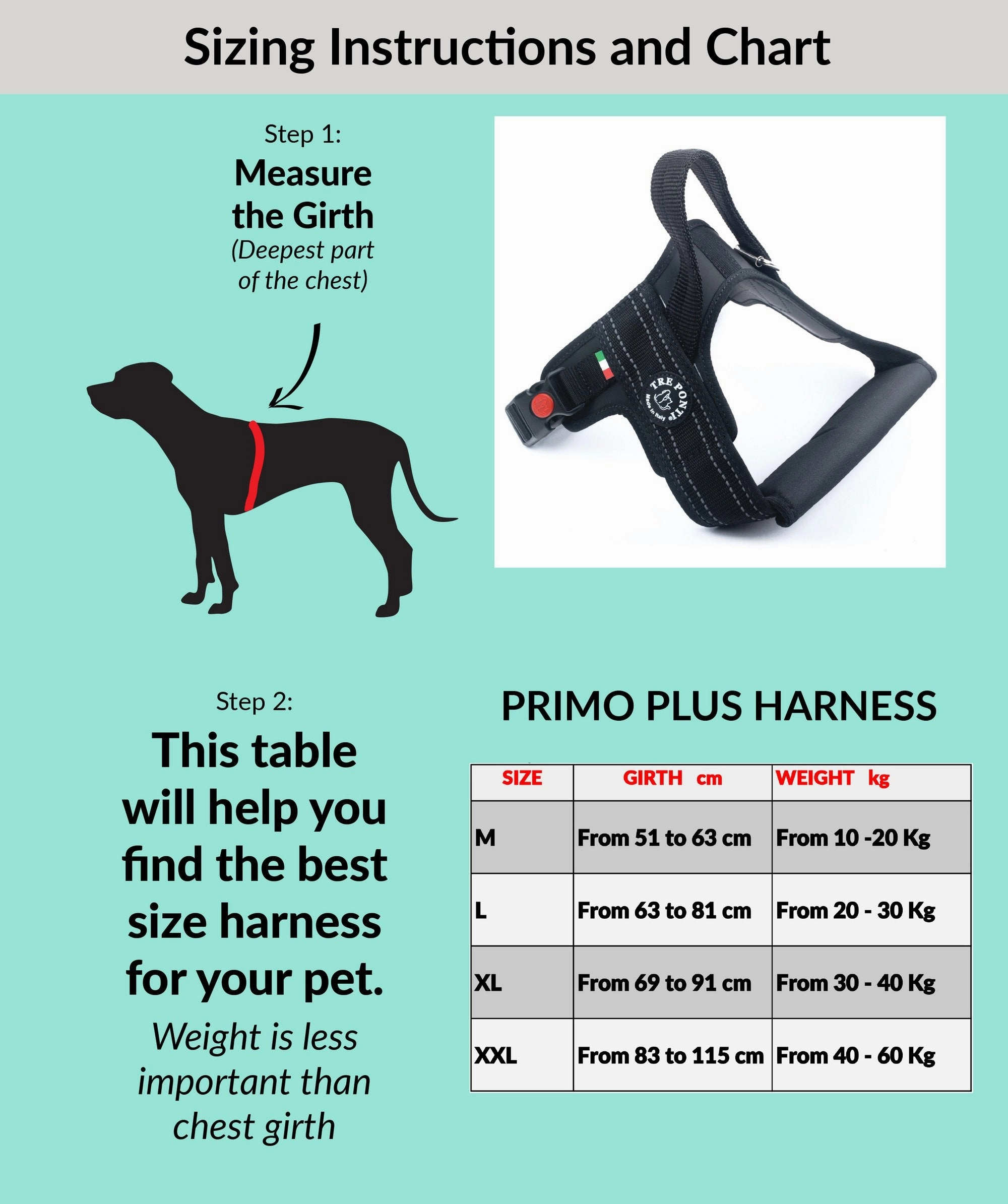 Tre Ponti Primo Plus Camouflage Dog Harness with Handle