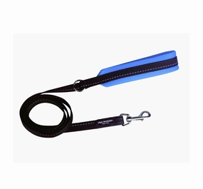Tre Ponti Sky Blue Mesh Handle Dog Lead