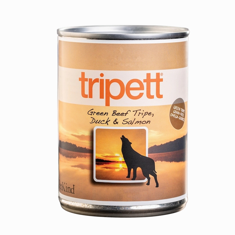 Tripett Wet Dog Food Green Beef Tripe, Duck & Salmon 12oz
