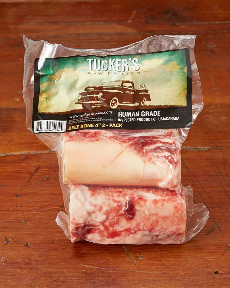 Tucker's Raw Frozen Beef Marrow Bone 4" 2 Pack
