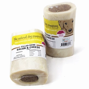 Tuesday's Natural Dog Company 3" Bacon and Cheese Filled Dog Bone