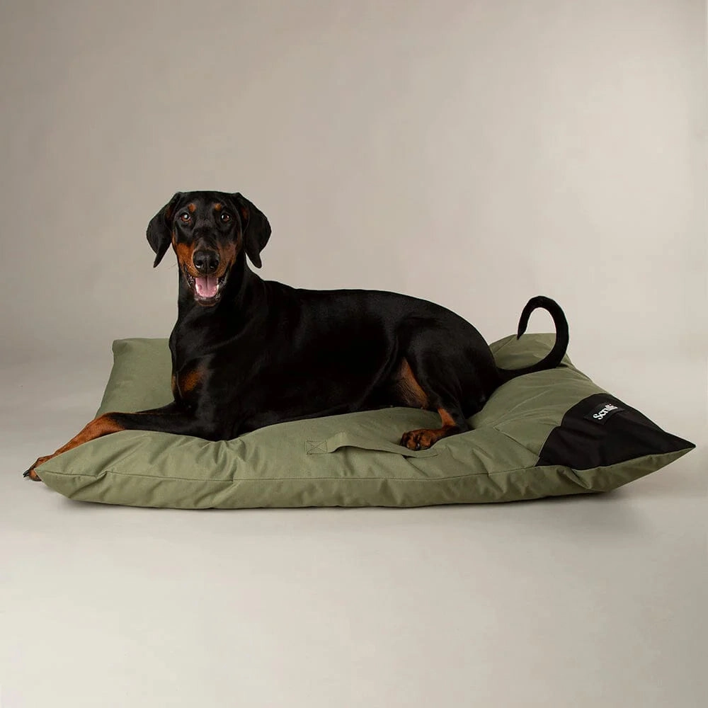 Water Resistant Expedition Memory Foam Orthopaedic Dog Bed Pillow - Khaki Green