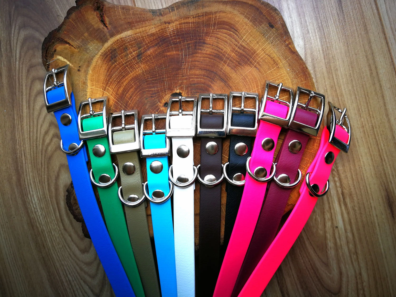 White Biothane Dog Collar