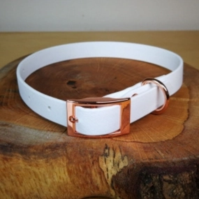 White Biothane Dog Collar