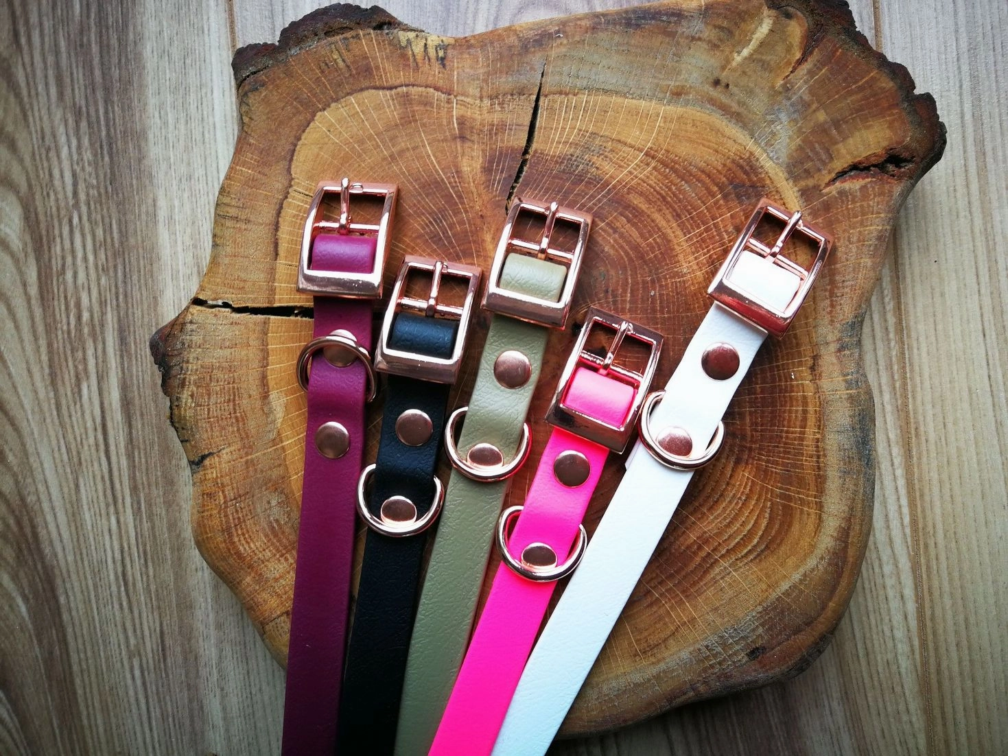 White Biothane Dog Collar