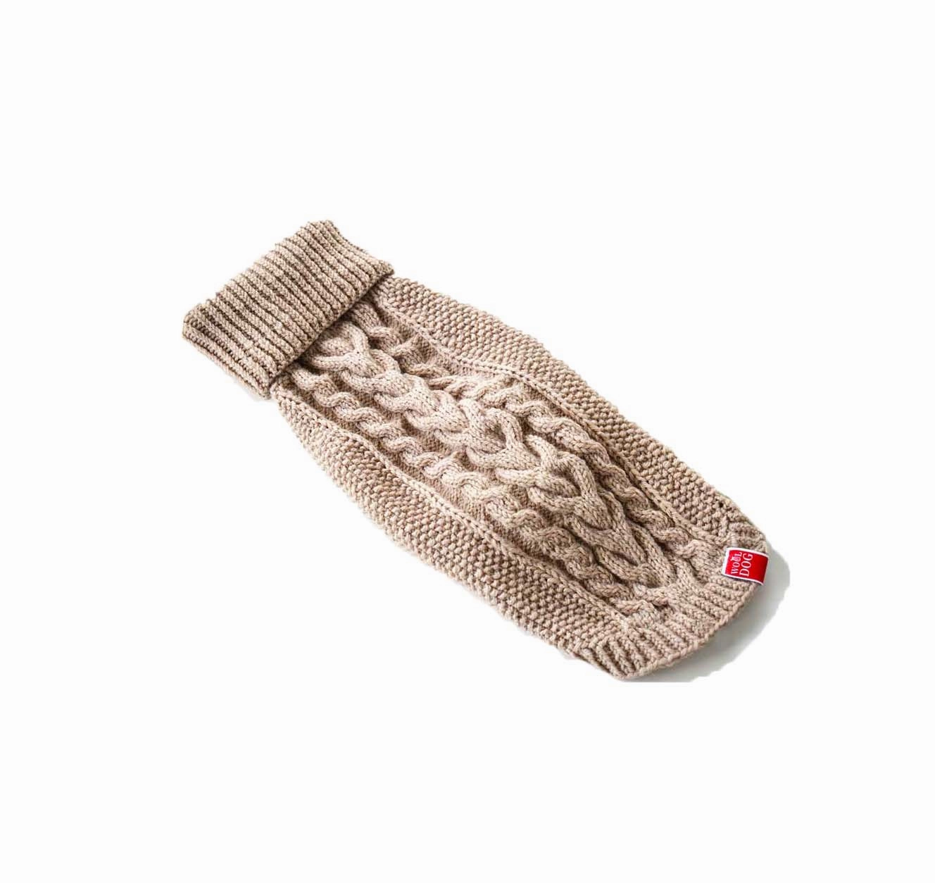 Wooldog Classic Milk Caramel Hand-Knitted Dog Jumper