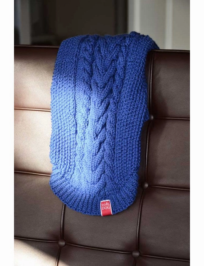 Wooldog Classic Ultramarine Hand-Knitted Dog Jumper