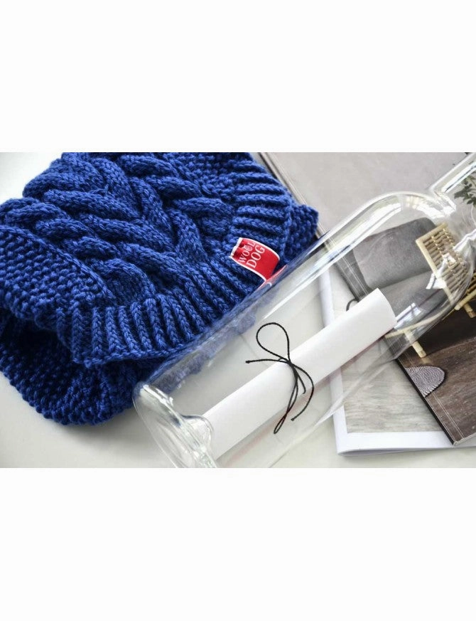 Wooldog Classic Ultramarine Hand-Knitted Dog Jumper