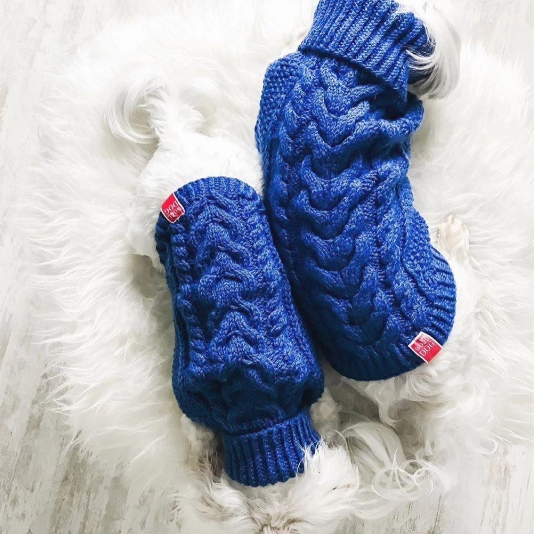 Wooldog Classic Ultramarine Hand-Knitted Dog Jumper