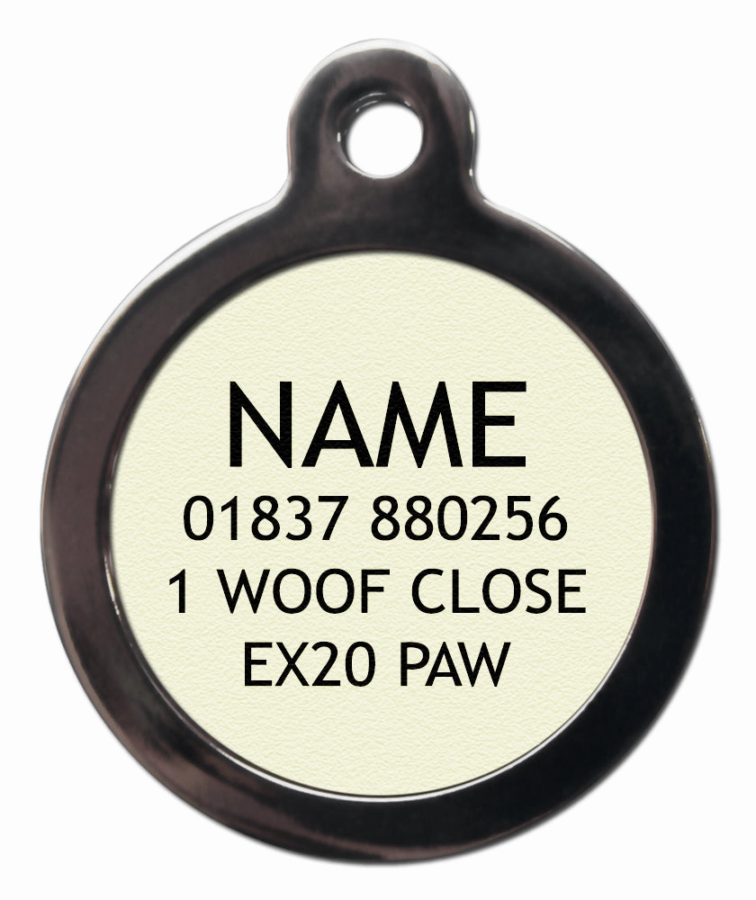 Zebra Print Dog Tag