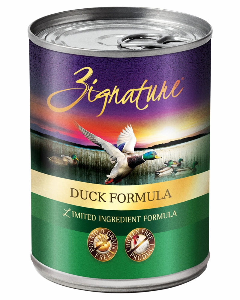 Zignature Duck Wet Dog Food 13oz